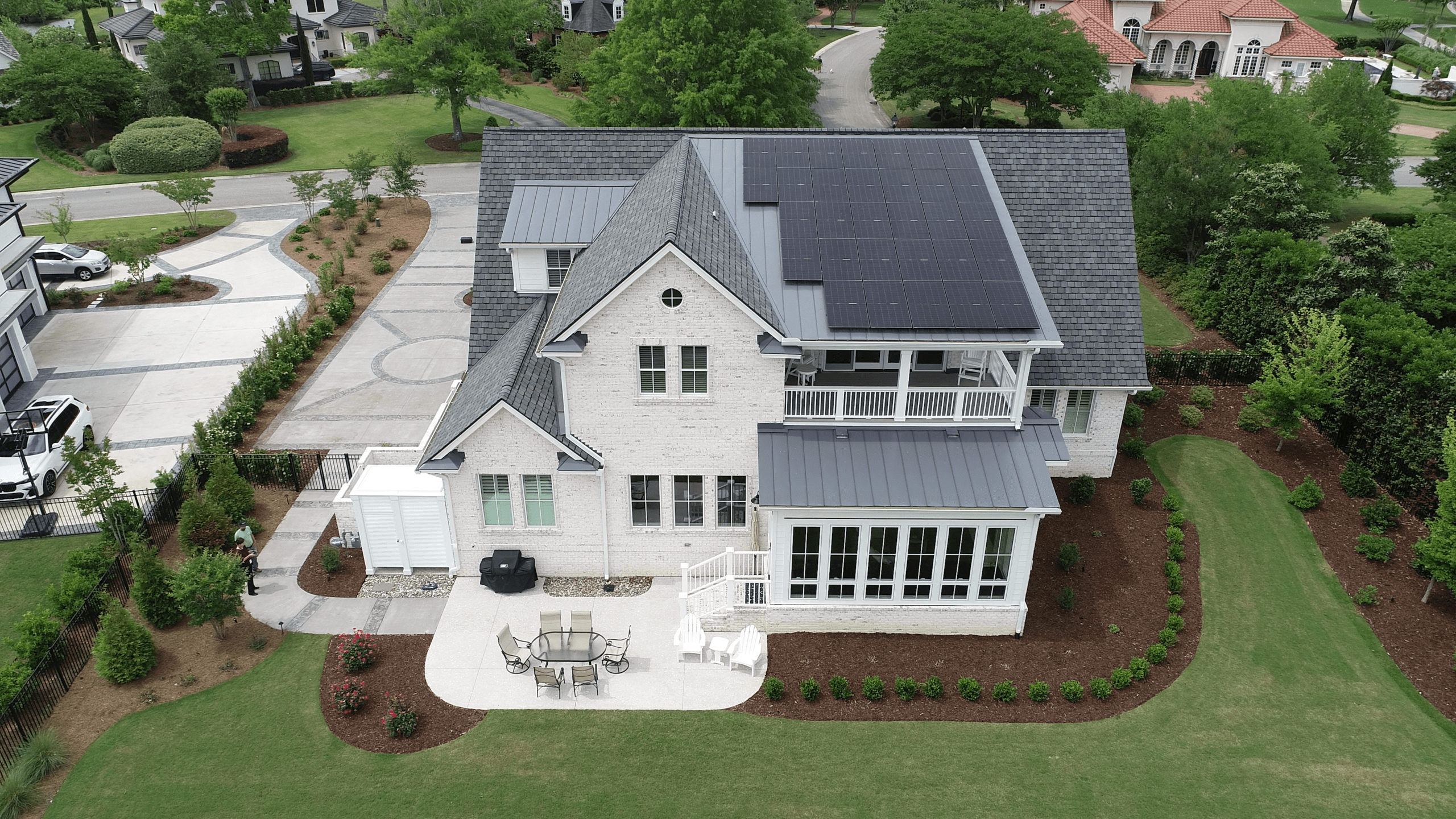 White House with Solar Panels