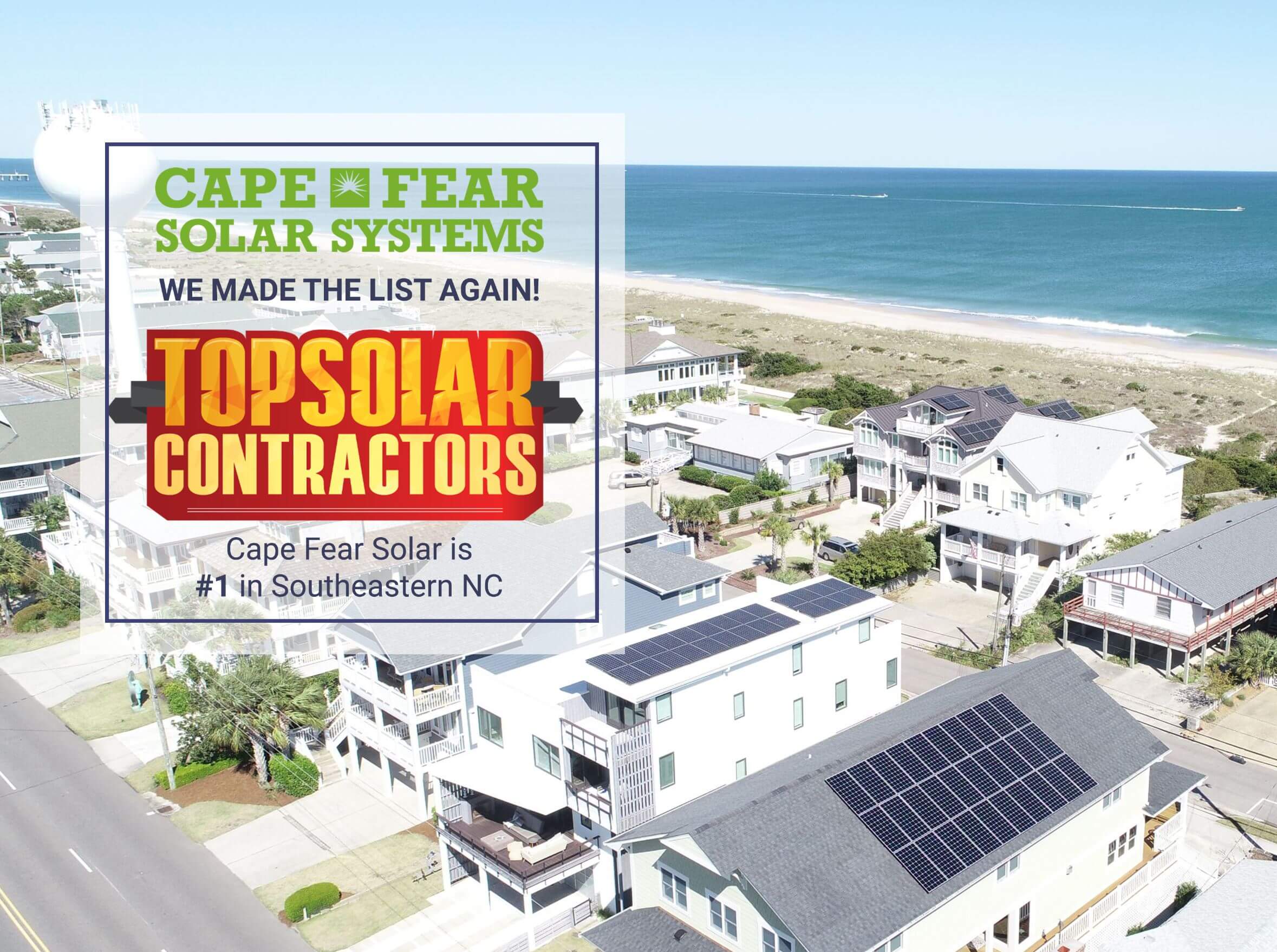 Cape Fear Solar Systems Ranks #1 In Southeastern, NC For 8th Year In A Row
