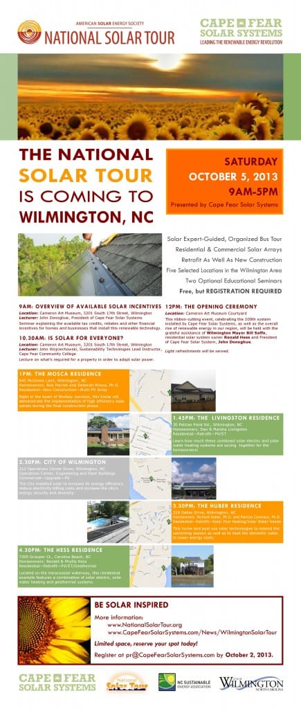 Cape Fear Solar Systems | WILMINGTON SOLAR TOUR | Wilmington, NC